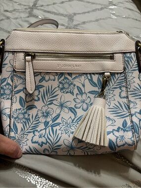 St. John's Bay Blue and white Floral Crossbody Bag